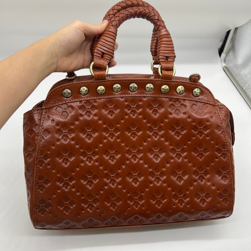 Patricia Nash Womens Purse Discovery Leather Embossed Minor Tan - Picture 2 of 16